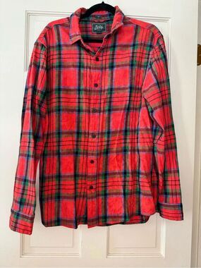 Men’s Bixby Nomad Long-Sleeve Collared Button Down Flannel Shirt L